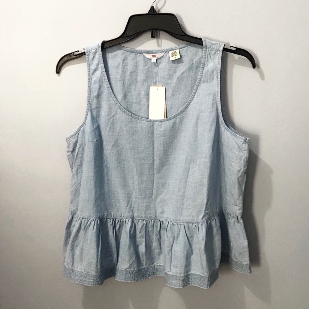 Blue Sleeveless Cute Spring/Summer Top